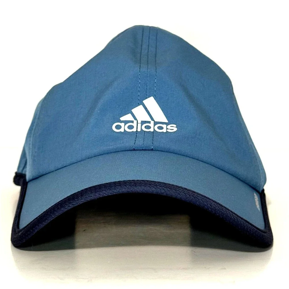 Adidas AeroReady Adjustable Hat Blue Performance Running Golf Dad Cap OSFM